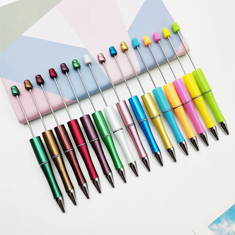 Pallpoint Pens 75pcs البلاستيك القابل للخرز أقلام أحوال الهدية القلم هدية الكرة القلم الأطفال الحزب هدية هدية هدية للضيوف 230609