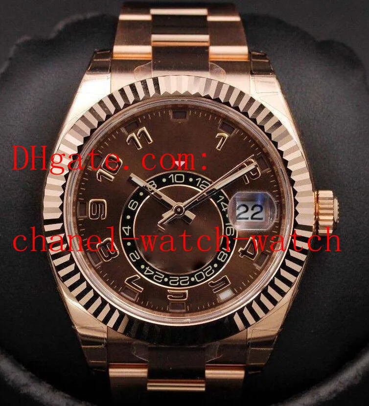 2 Kolor Wysokiej jakości Sky-Dweller 42MM 326934 326935 STEL nierdzewna mechaniczna mechaniczna ruch męski Watch Black Dial Men'216Q