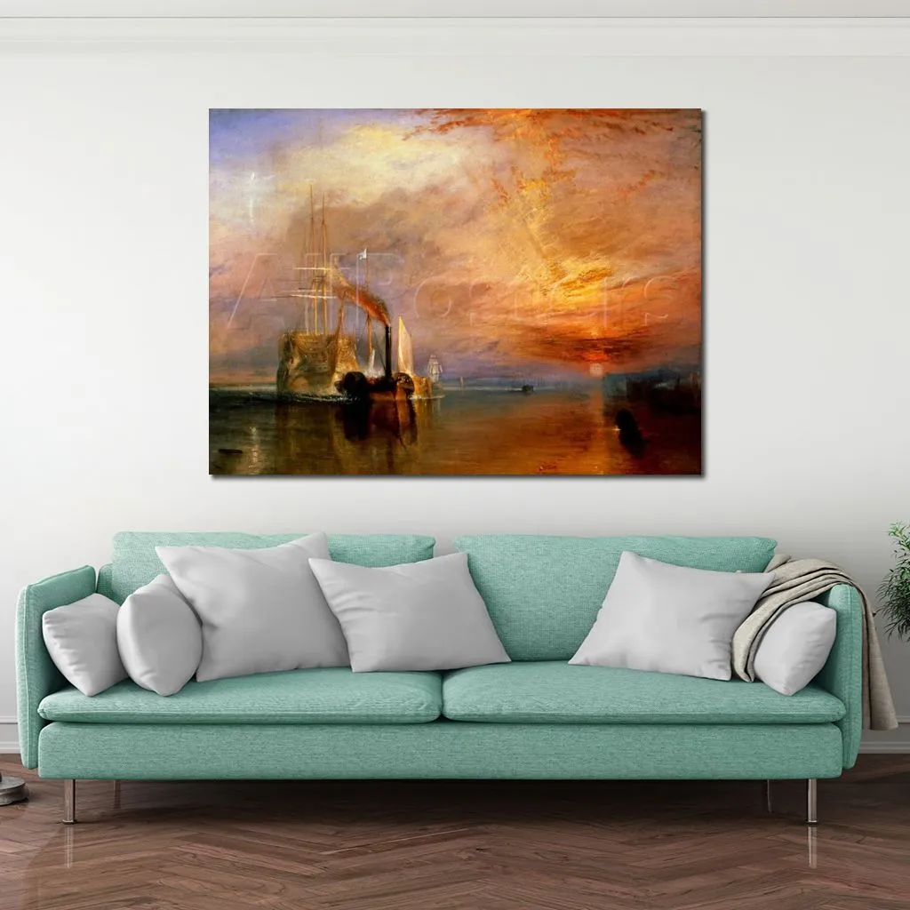 Arte Romântica Seascape Canvas The Fighting Temeraire Joseph William Turner Pintura Handmade Modern Home Decor