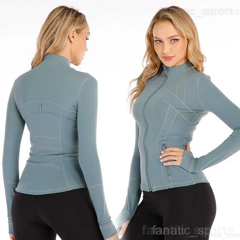 Définir Femmes Jogging Manteau Yoga Mince Gym Vestes Vêtements Taille Haute Formation Activewear Veste À Manches Longues Vêtements De Sport Full Zip Slim