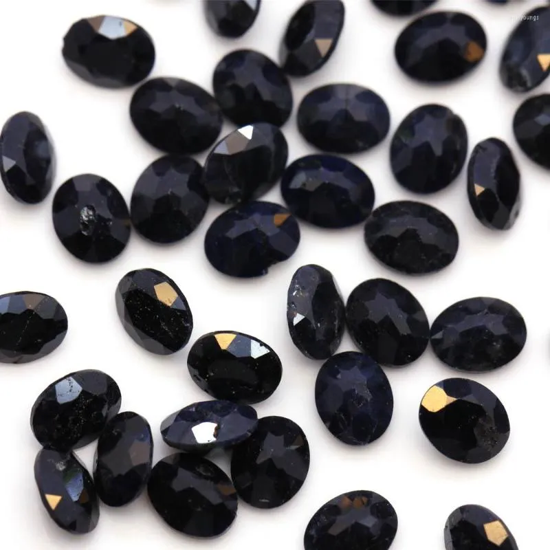 Lose Edelsteine, natürlicher schwarzer Spinell-Edelstein, ovaler Schliff, 5–7 mm Ringgesicht, Schmuckdiamant. Akzeptieren Sie individuelle Größen