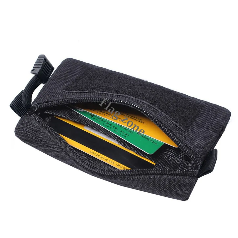 Outdoor Bags Mini Tactical Wallet Mens EDC Molle Pouch Portable Key Card Case Coin Purse Hunting Bag Zipper Pack Multifunctional 230609