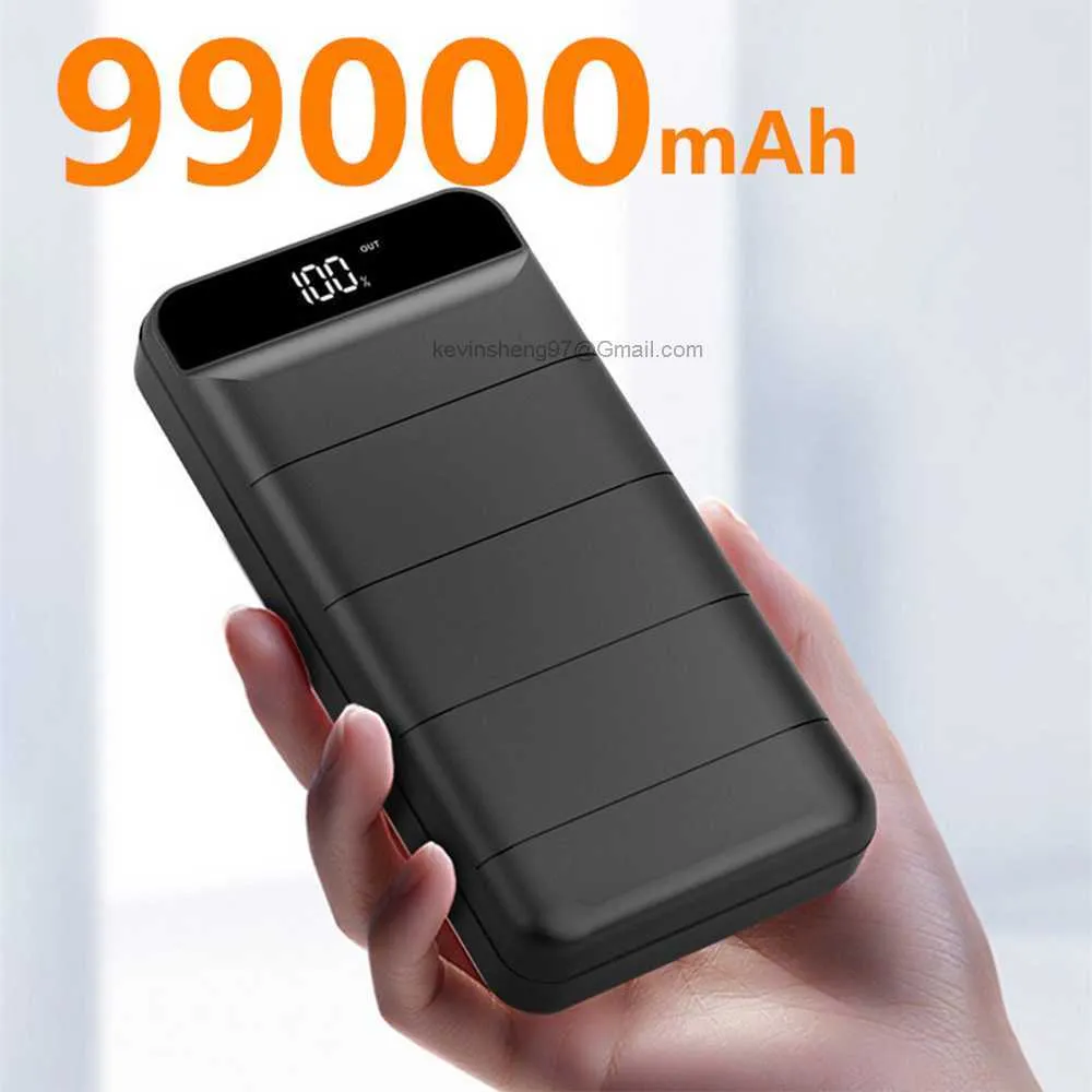 Бесплатный индивидуальный логотип 99000MAH Power Banks Mini Portable Fast Зарядка Внешнее зарядное устройство 99000 MAH для iPhone Baby Bank