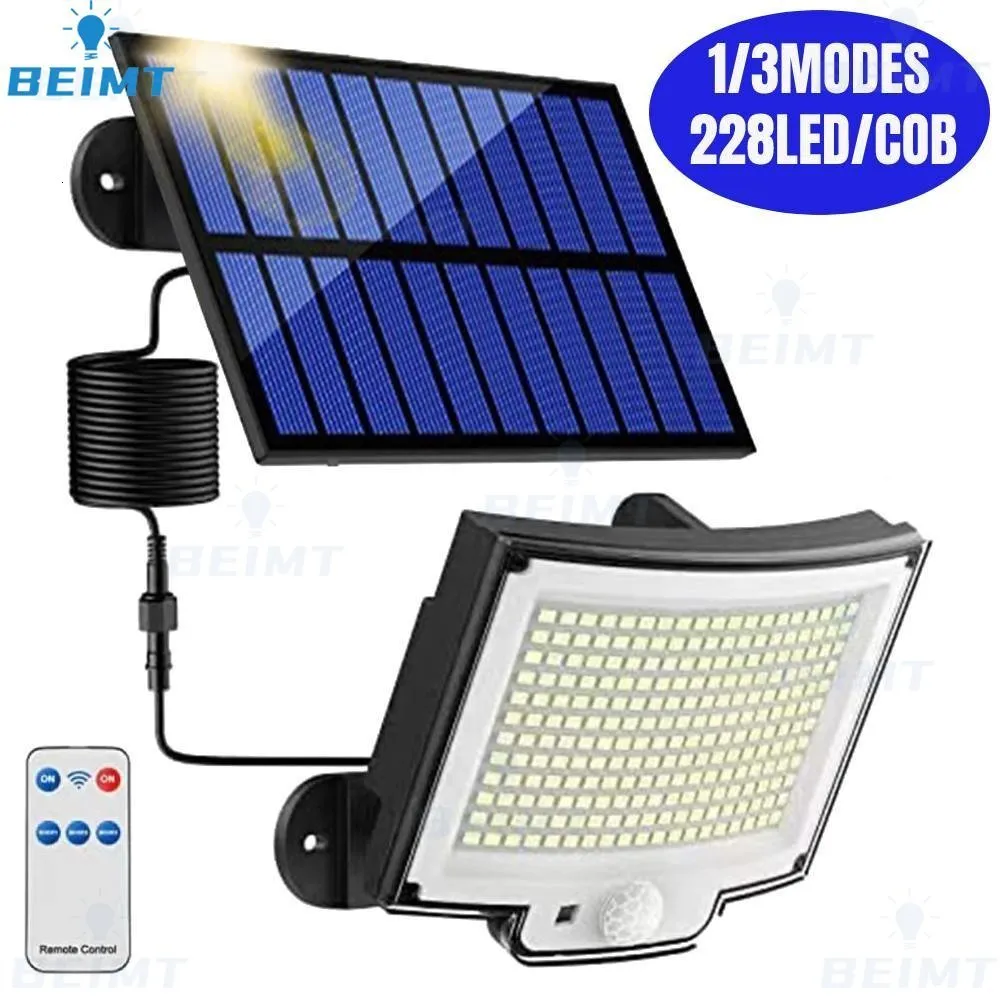 Garden Decorations 106/318LED Super Bright Outdoor Solar Lamp Waterproof 3 Modes Motion Sensor Human Induction Solar Garden Light Yard Garage Light 230609