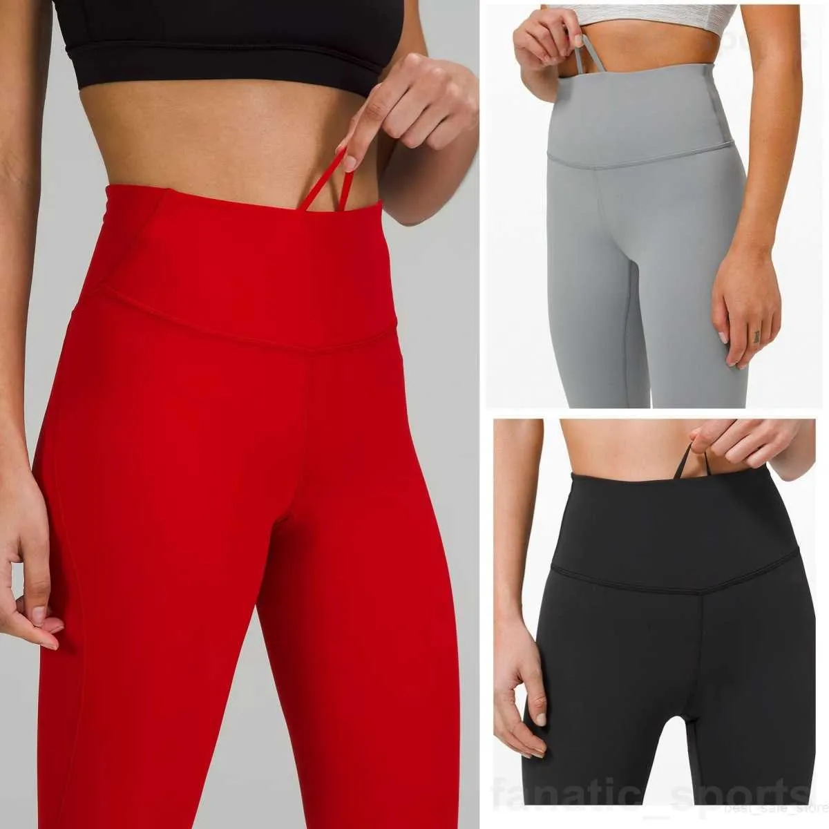 Yogas Donna Sport Pantaloni completi Vita alta Bodybuilding Pantaloni sportivi Wunder Train Fitness Leggings Vita alta Leggings da palestra Yoga Pantaloni lunghi sottili Lady