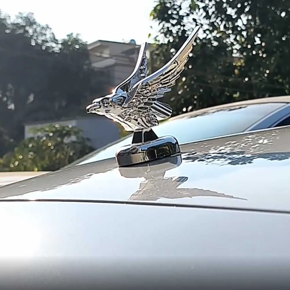 Car Front Hood Eagle Ornament Auto Front Cover Car Hood Ornament Badge