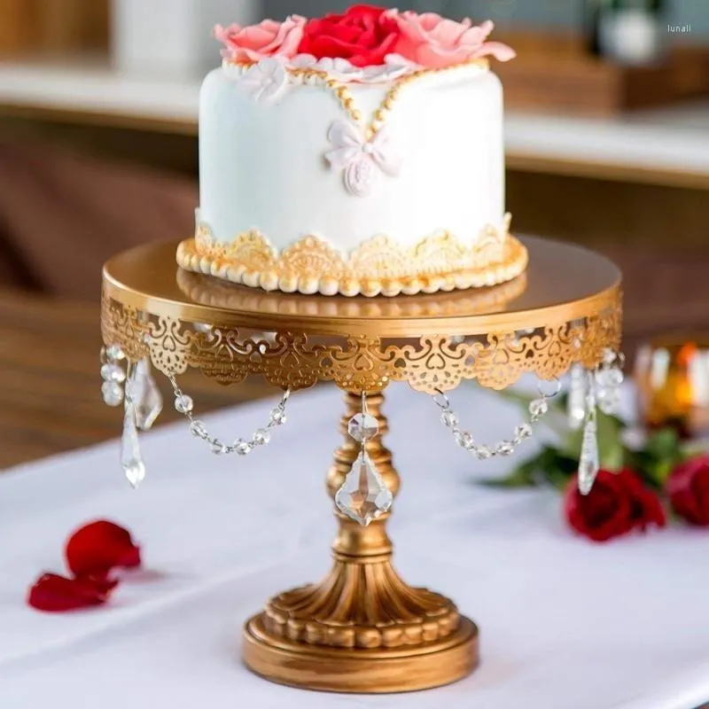 Utensílios de panificação Suporte para bolo de festa Prato de sobremesa Expositor de metal Aniversário Floral Renda Loja de frutas