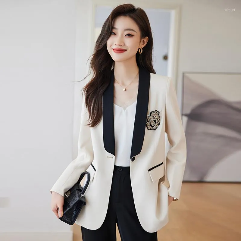 Women's Suits High Quality Fabric Blazers Jackets Coat For Women Business Work Wear Formal Tops Outwear Professional Blaser Uniform Designs