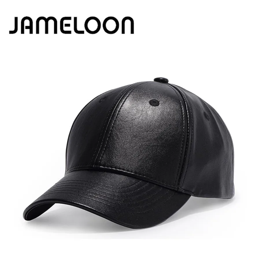 JAMELOON Nieuwe mode hoge kwaliteit kunstleer PU Cap zomer casual snapback baseball caps voor mannen vrouwen platte hoed whole2722