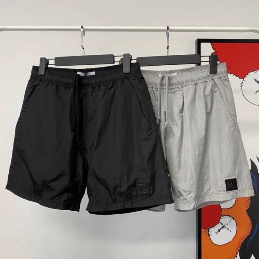 Shorts de pedra masculinos de grife de náilon Compass bordado logotipo Shorts esportivos respiráveis masculinos casuais soltos calças de secagem rápida calças de comprimento afiado calças curtas de verão