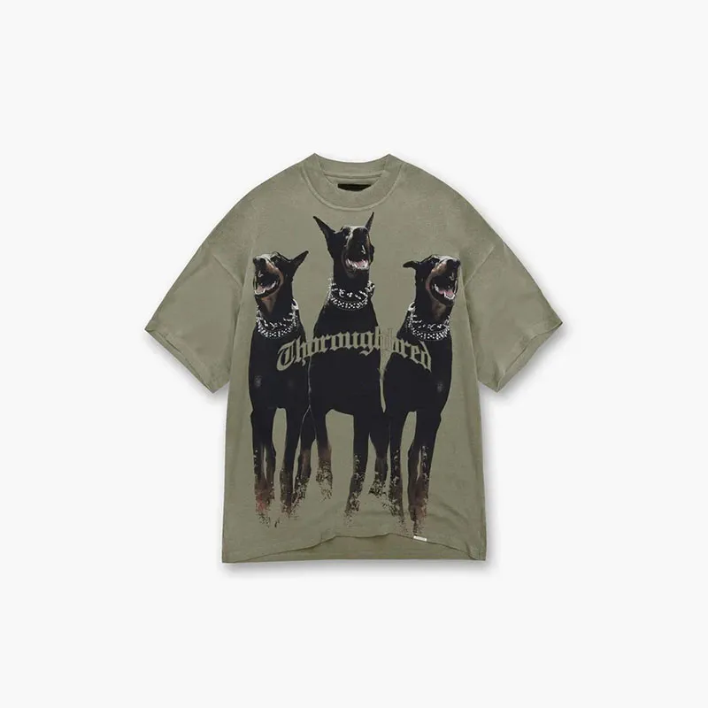 23SS Dog T Shirt high street tee vår sommar mode skateboard män kvinnor tshirt