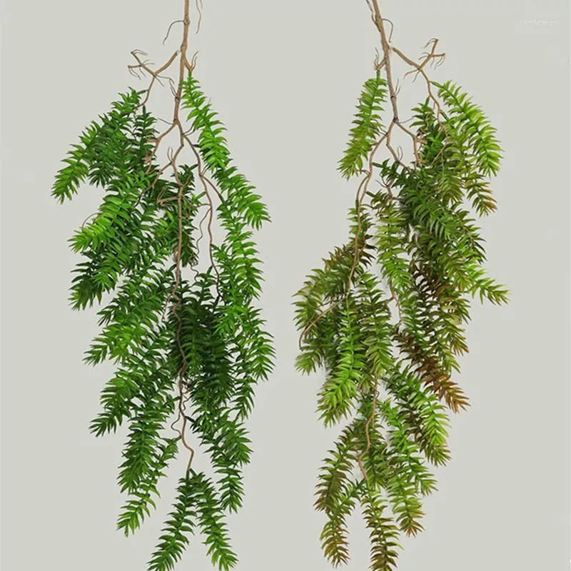 Decorative Flowers Wall Hanging Fake Greens Christmas Artificial Plants Wedding Party Decoration Rattan Plastic Plante Artificielle