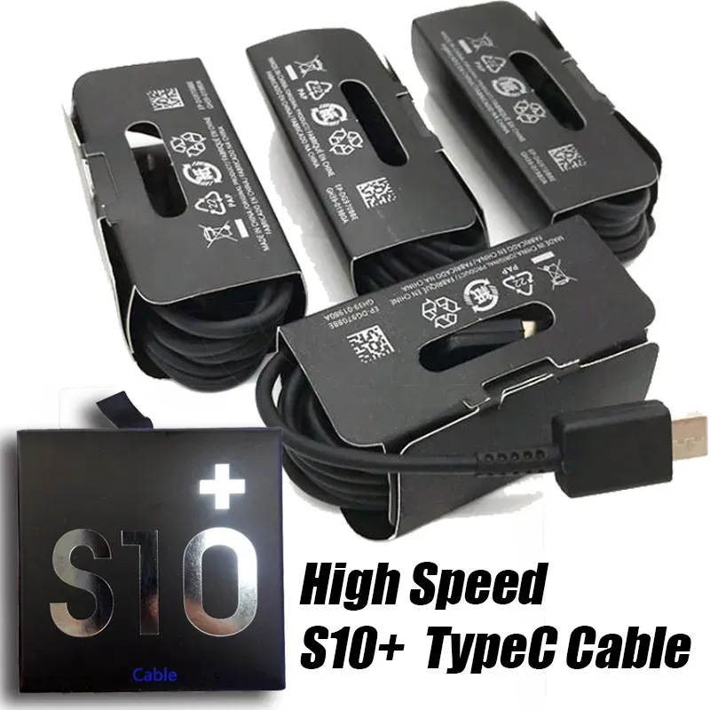 Cavo di ricarica dati originale di tipo C OEM per Samsung Galaxy S8 S9 S10 plus S10E Caricatore rapido Typec USB C con scatola al minuto