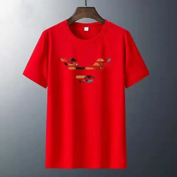 2025 Red Herren T-Shirt Designer T-Shirts Männer Tops Einfarbig Top T-Shirt T-Shirts Atmungsaktive T-Shirts Design T-Shirt Lose T-Shirts Kurzarm Kleidung S-5XL