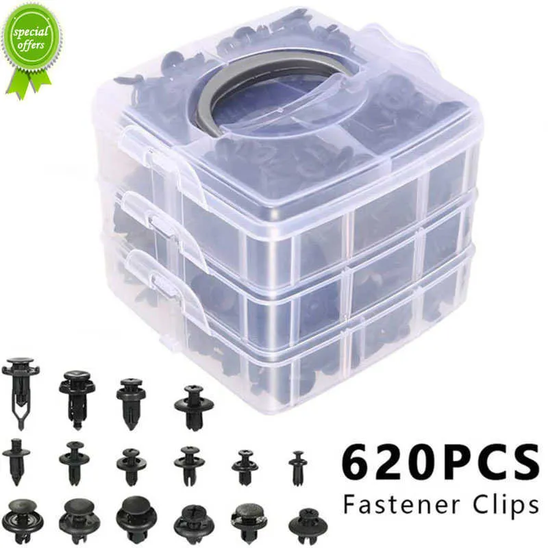 Neue 620 Teile/schachtel Auto Fastener Clip Universal auto Stoßstange Niet Fixer Fender Fastener Befestigungs Clip Werkzeug Boxed Gemischt Zubehör