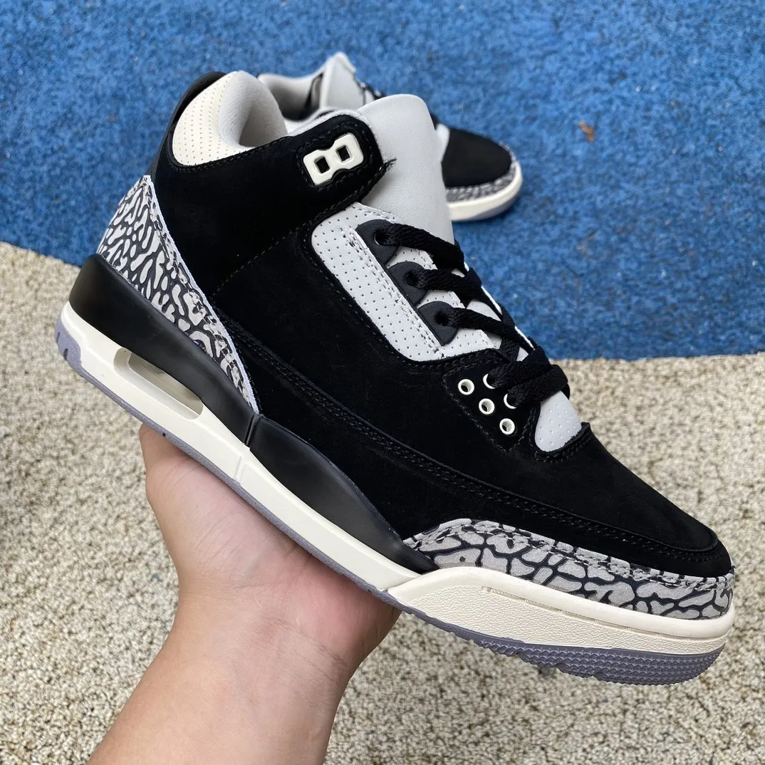 Releasing Holiday 2023 Black Cement 3s Basketball Shoes Jumpman 3 Off