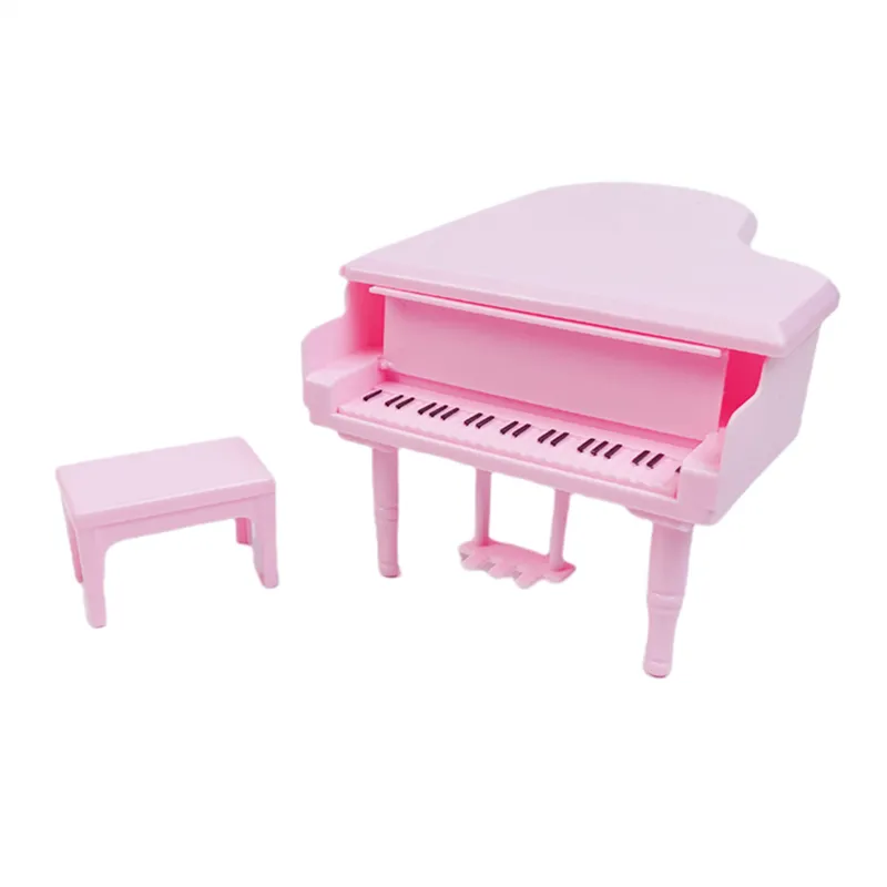 Articoli Kawaii Accessori per bambole Giocattoli per bambini Spedizione gratuita Sedia per pianoforte in miniatura per casa delle bambole per Barbie Regali di compleanno per giochi per bambini fai-da-te