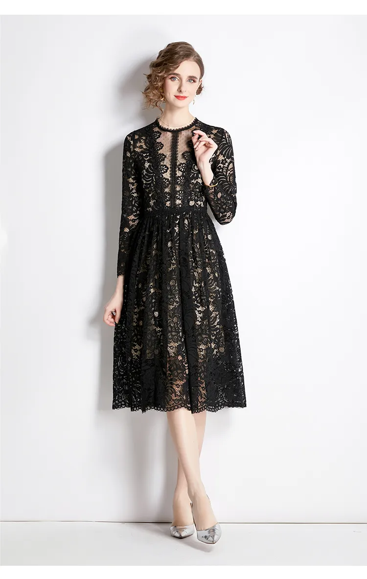 Long Sleeve Black Satin Bodycon Dress with Lapel Neck and Paisley Pattern  for Summer Evening from Dhgate Basic & Casual Dresses - price 46.21