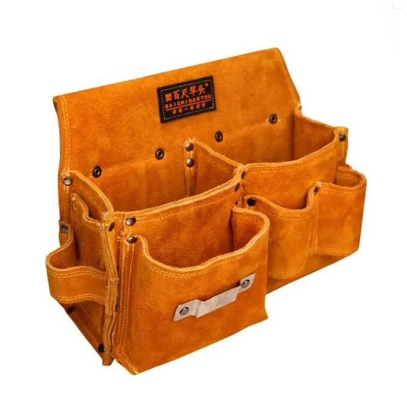 Borse portaoggetti Borsa portautensili retrò Organizzatore di grande capacità resistente all'acqua Cintura portapacchi portatile durevole per elettricista Lavorazione del legno