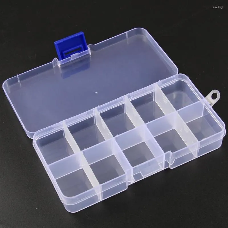 Jewelry Pouches 10 Grids Compartment Storage Box Earring Bead Screw Toy Parts Holder Case Display Organizer Container Adjustable