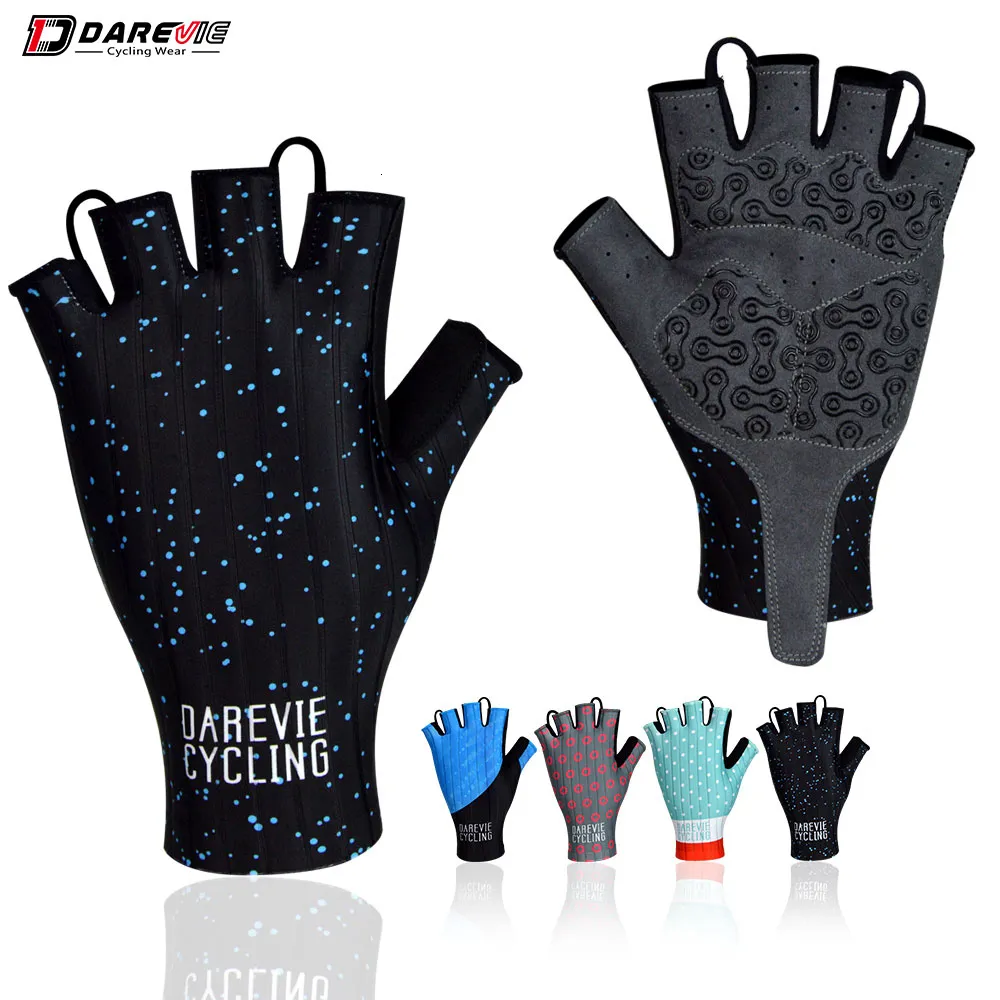 Guanti da ciclismo DAREVIE Guanti da ciclismo Pro Light Soft Traspirante Cool Dry Mezze dita Guanti da ciclismo Antiscivolo Guanti da bici antiurto MTB Road 230609