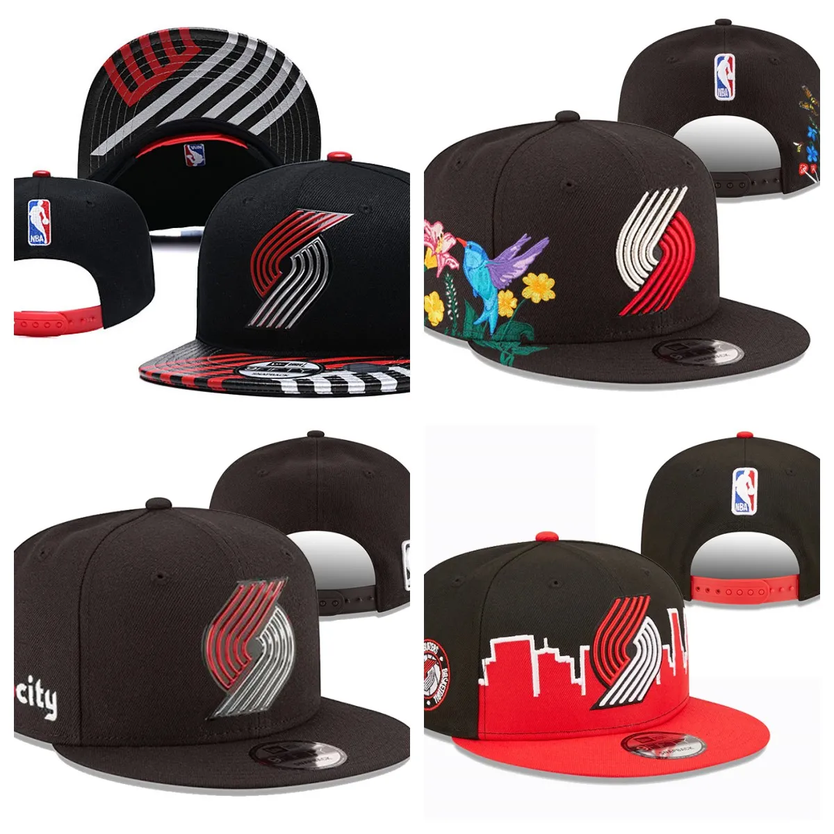 Portland''Trail Blazers''Ball Caps 2023-24 gorra de béisbol de algodón de moda unisex sombrero snapback hombres mujeres sombrero para el sol bordado primavera verano gorra al por mayor