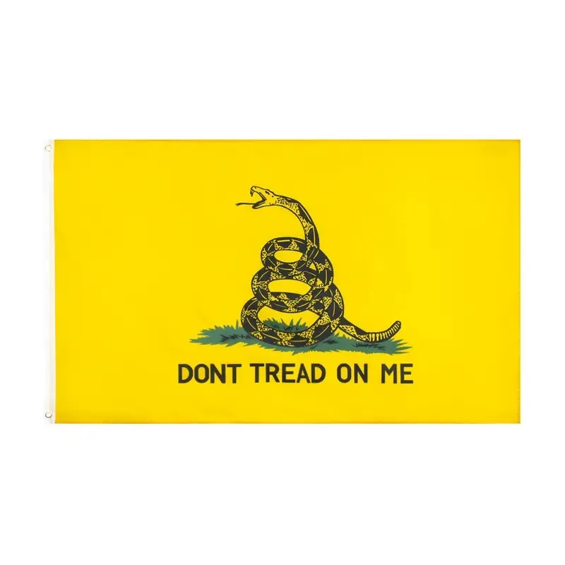 USA 3x5ft „Don't Tread On Me” Gadsden Flag 90x150cm „Liberty and Death” Tea Party Rattle Snake Gadsden Banner Flag