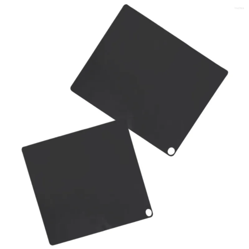 Table Mats 2 Pcs Non- Mat Insulation Pad Wear-resistant Induction Cooktop Black Silica Gel Pot Silicone