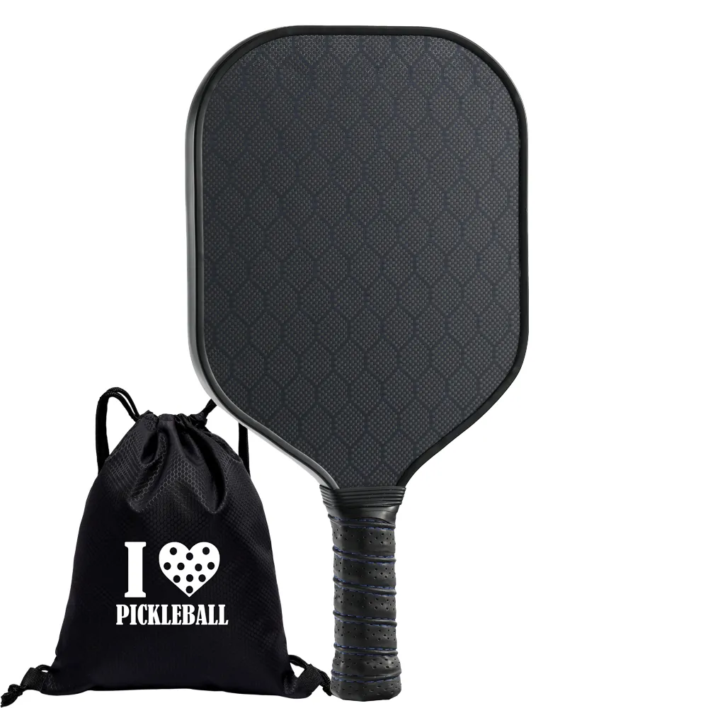 Tennis Rackets Carbon Fiber Pickleball Paddle Textured Surface Polypropylene Honeycomb Inner Core Comfort Grip Racket for Women Men 230609