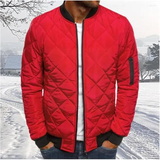 Chaquetas para hombres Otoño Casual Bomber Zip Moda Algodón Outwear Abrigo Hombres Cortavientos Invierno Acolchado Puffer Chaqueta Calentar Ropa S-3Xl931