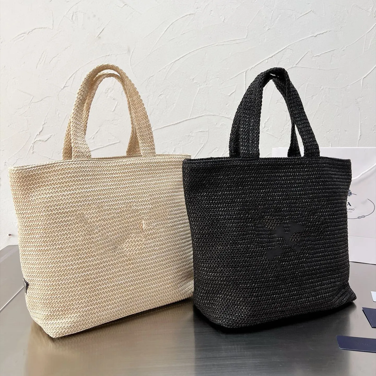 Borse da basket per la spesa da donna Field Totes borsa in pelle dovrebbe borsa leader di alta qualità designer vendita borsa da donna con catena a tracolla Tote Borsa di paglia nera