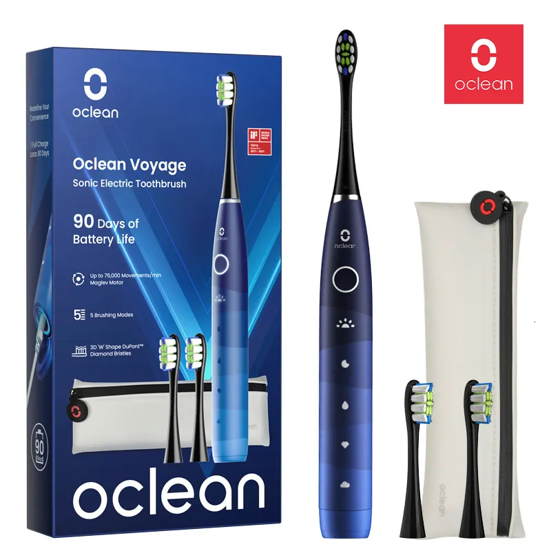 Tandborste Oclean Voyage Sonic Electric Tandborste Travel Tandbrush Kit laddningsbar automatisk Ultraljud IPX7 Ultraljud Dental Whitener 230609