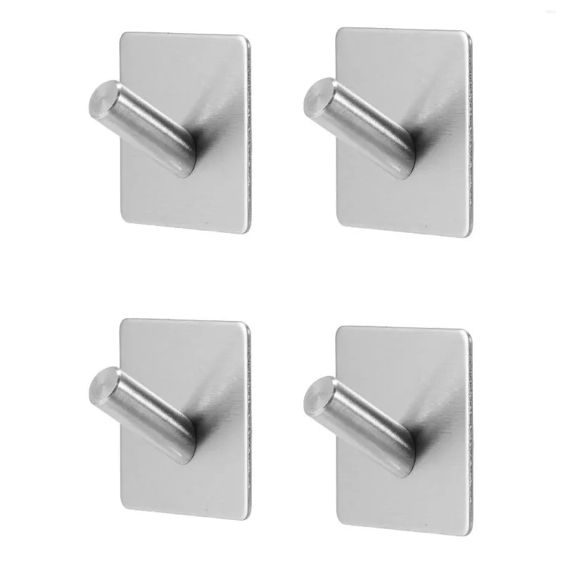 Hangers Stainless Steel Self Adhesive Wall Coat Rack Key Holder Towel Hooks Clothes Hanging Bathroom Accessories