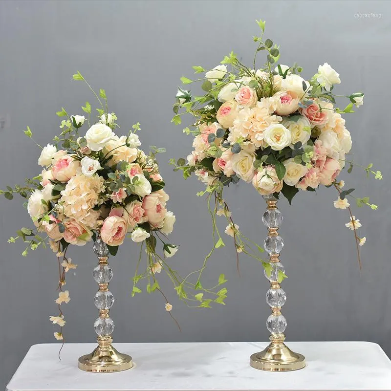 Kwiaty dekoracyjne 30/40 cm sztuczna dekoracja stołowa Kulka kwiatowa jedwabny rzymski garnek ślubny scena droga prowadząca