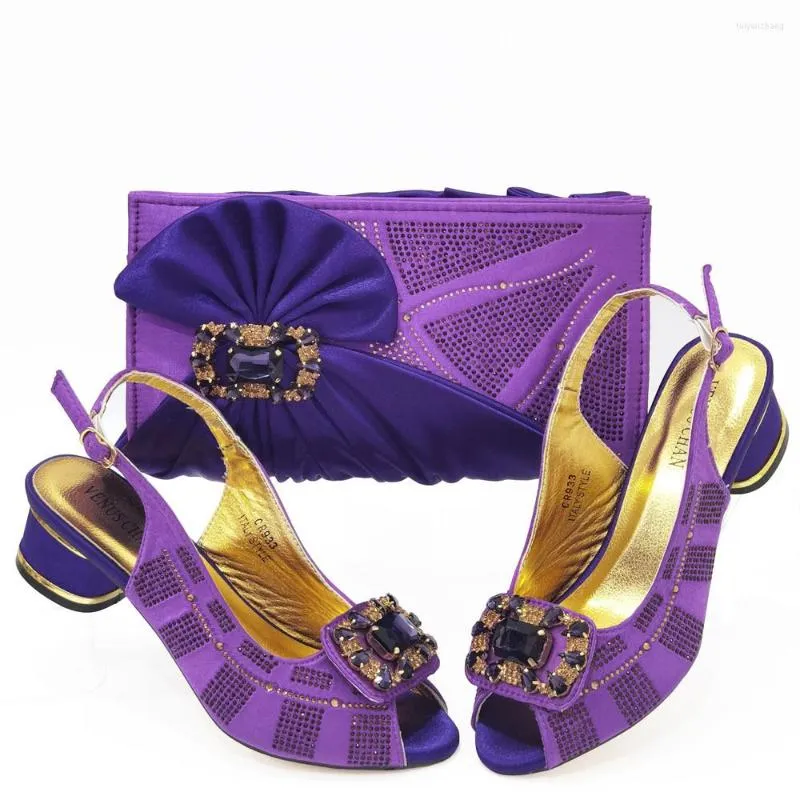 Dress Shoes Doershow Fashion Italian With Matching Bags African Women And Set For Prom Party Summer HSD1-13