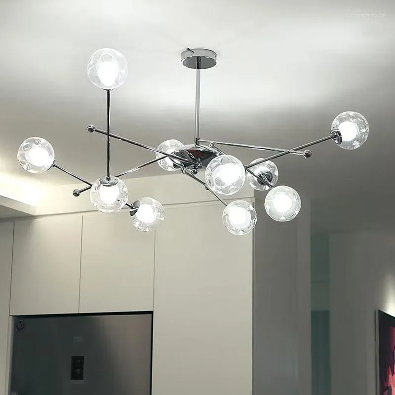 Kroonluchters Weegschaal Helder Glas Kroonluchter Lichten Bauhaus Woonkamer Voor Slaapkamer Eetkamer El Chrome Plafond Hanglamp G9