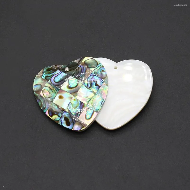 Pendant Necklaces Style Natural Colorful Abalone Pendants Slice Heart Sea Shell For Jewelry Making Diy Women Necklace Earrings Gifts