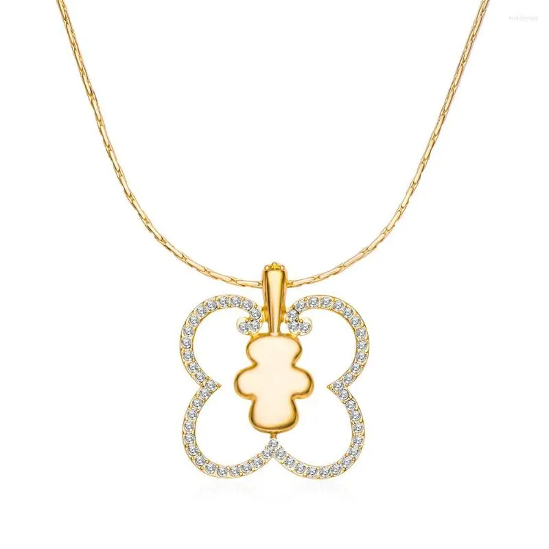 Hänge halsband klassiska winx flora klubb mode inlay crystal fjäril halsband för flicka kvinna dröm smycken gåva