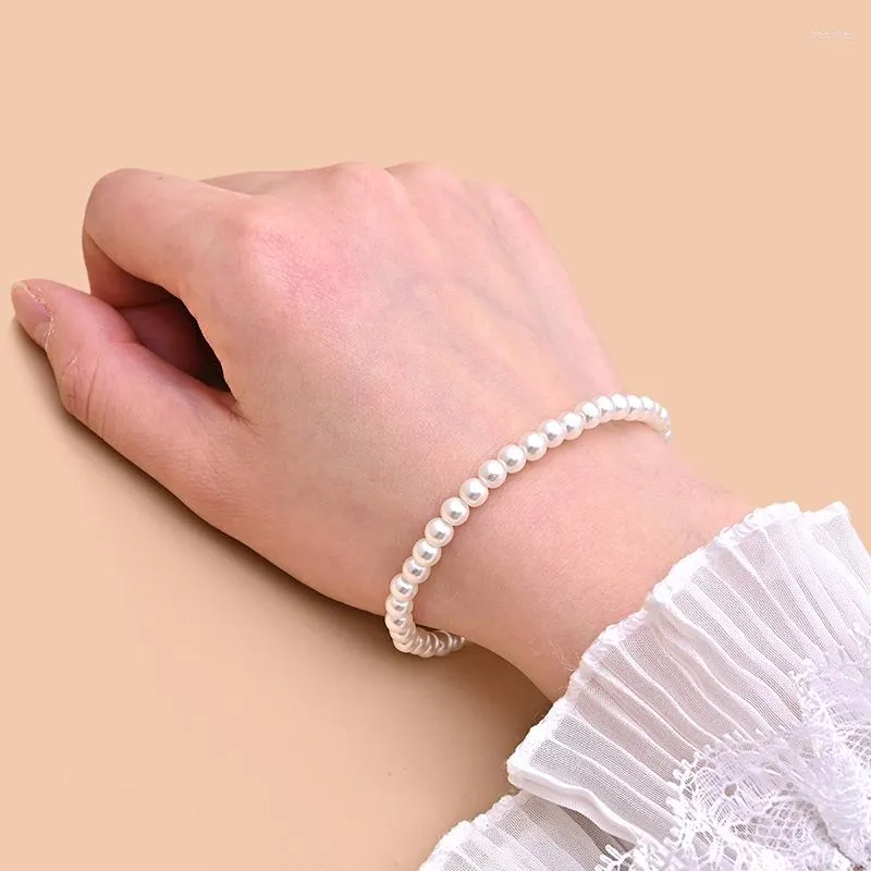 2023 Trendy Korean Imitation Pearl Bracelet With Handmade Beads Bracelet For Ladies High Quality