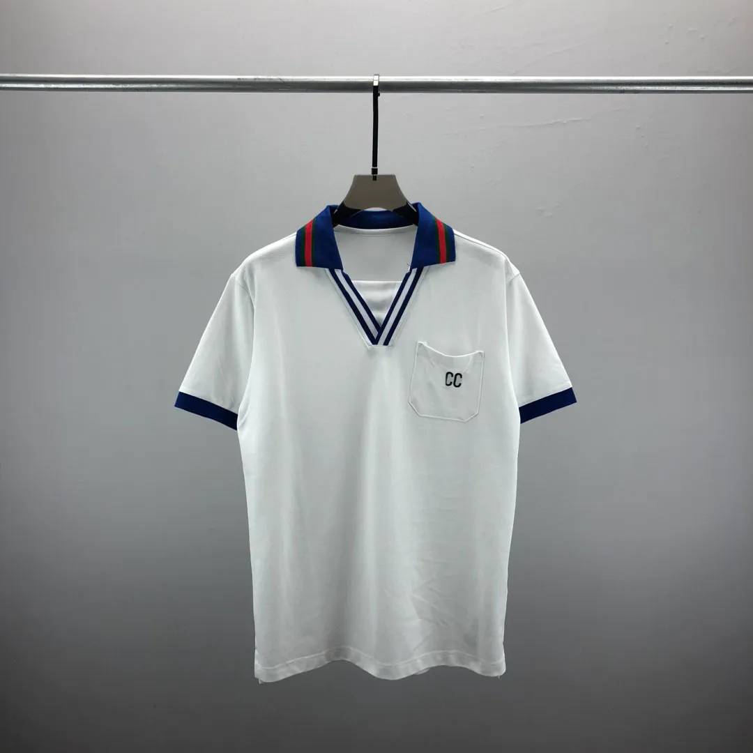 2NEW Fashion London England Polos koszule męskie projektanci koszule polo High Street Haftowanie drukowania T-koszuli Summer Cotton Casual T-Shirtsq141