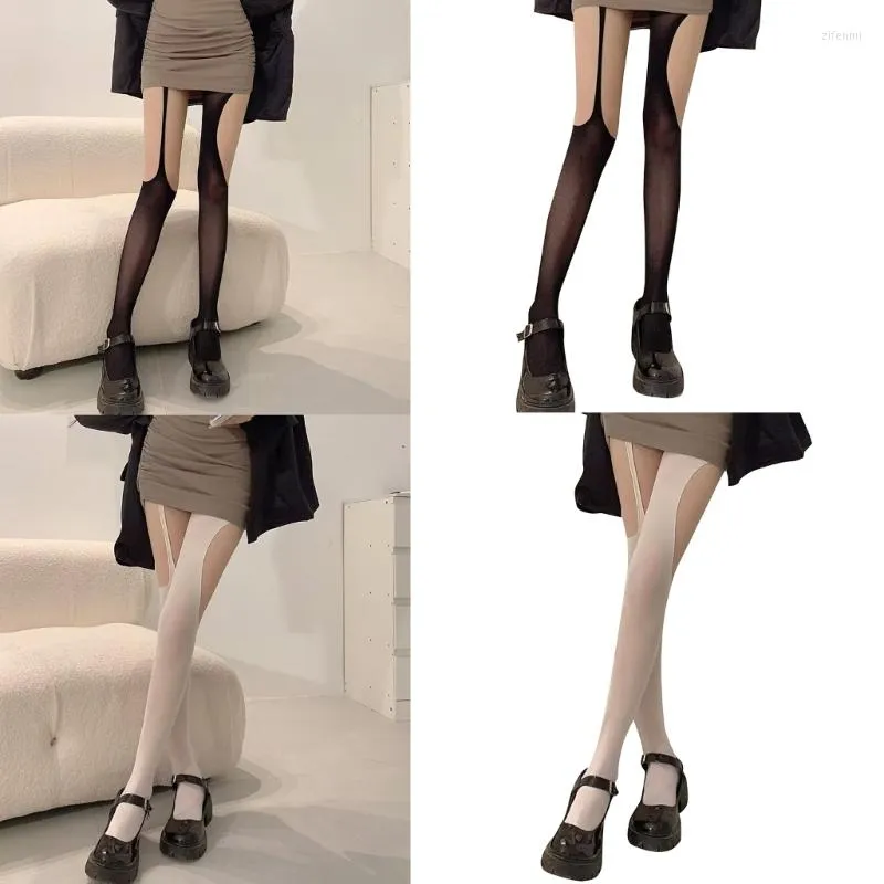 2023 Gothic Punk Womens Women Thigh High Socks Asymmetrical Ripped Hole  Pantyhose With Sexy Hollow Out Suspender Garter Belt And See Through  Stockings From Zifenmi, $5.97