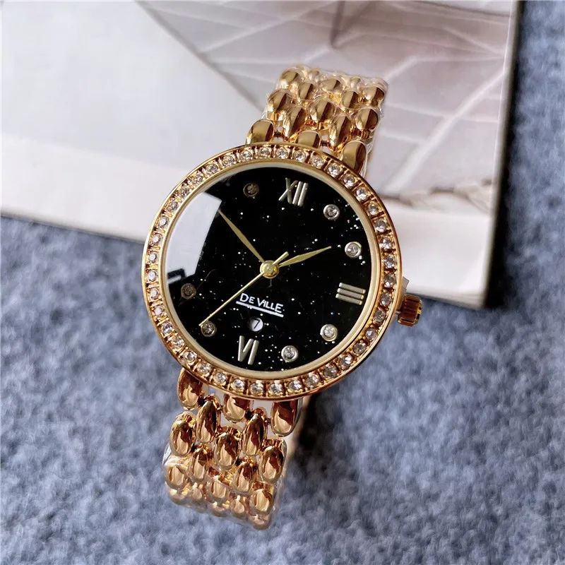 Han Feng Fashion Relógio feminino Trend Relógio feminino à prova d'água Conjunto com diamantes Trend Pulseira versátil Relógio feminino de quartzo