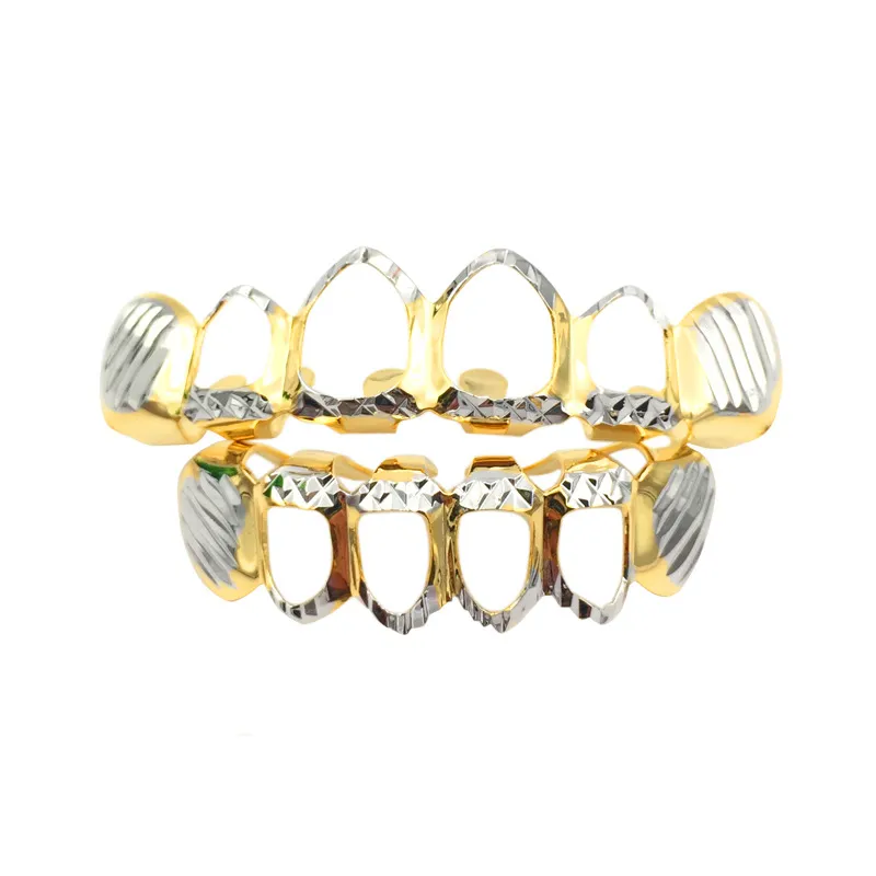 High Quality Hip Hop Rapper Dental Fake Gold Teeth Grillz Set For Men