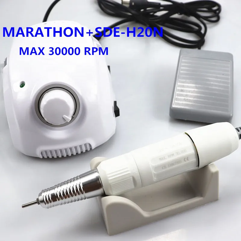 Set manicure per unghie Marathon Champion-3 Scatola di controllo 65W 45000 RPM Manico di alta qualità Trapano per unghie elettrico Smalto per unghie Set di trapani per unghie per manicure 230609