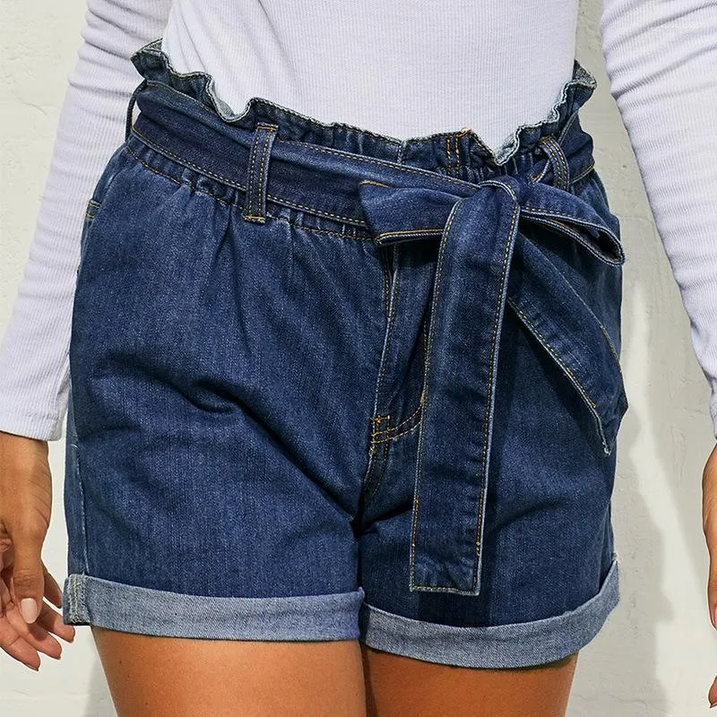 Jeans femme filles court bleu été mode Denim Shorts taille haute mince ample surdimensionné Sexy coton femme XXL femmes