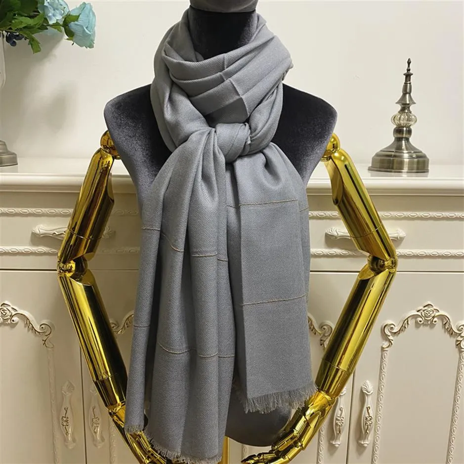 écharpe femme bonne qualité 100% cachemire matière uni gris couleur longues écharpes pashimna shaw grande taille 200cm -90cm314L