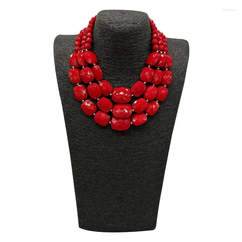 Ras du cou multi-couches colliers de perles pour femmes trois couches perles pendentif collier résine acrylique couches chaîne filles