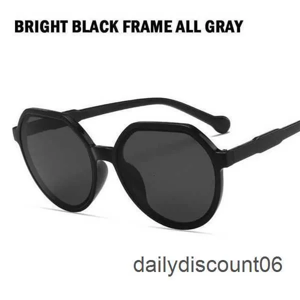 Sunglasses New Fashionable Style All Matches Trend Glasses Personalized Round Frame Ins Candy Color Large SunglassesMIUD