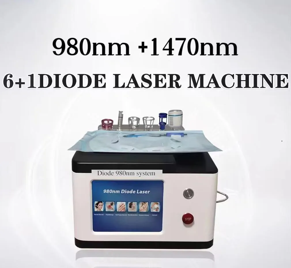 Laser de diodo original 980nm + 1470nm para cirurgia de hemorróidas pele/evlt/pldd/aperto dental/sangue aranha remoção lipólise lipoaspiração máquina de cirurgia