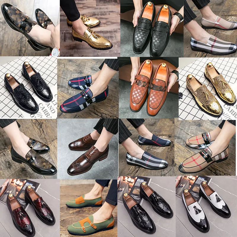 Luxury Brand Leffer Shoes Oxford Shoes British Style Bow Tie Leather Shoes Casual Professional Banquet Retro Classic Pointed Toe Brogue Leather Shoes